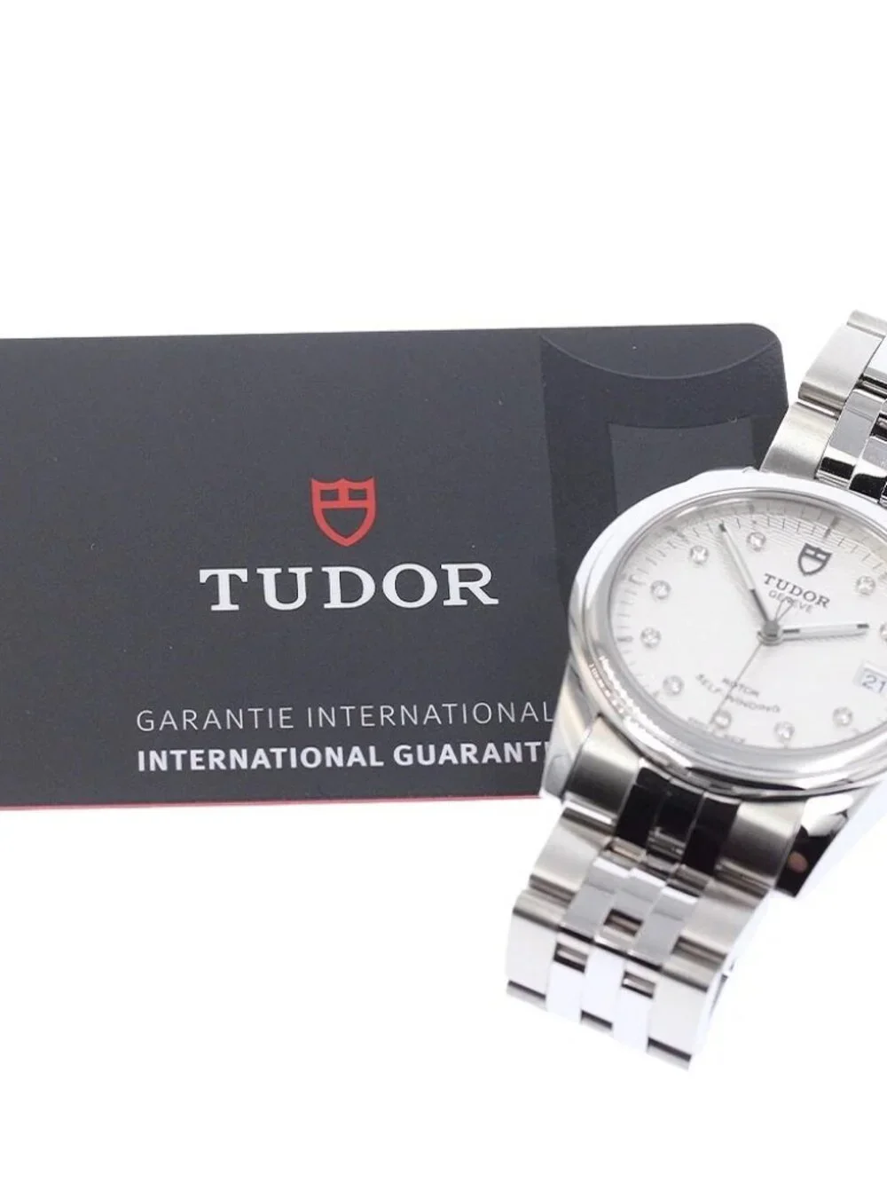 TUDOR Glamour 55000 Date 10P diamond Silver Dial Automatic Men's Watch_971158